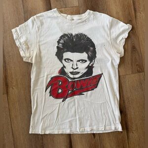MadeWorn David Bowie Starman Graphic Tee – Distressed Vintage – Rare Size Large